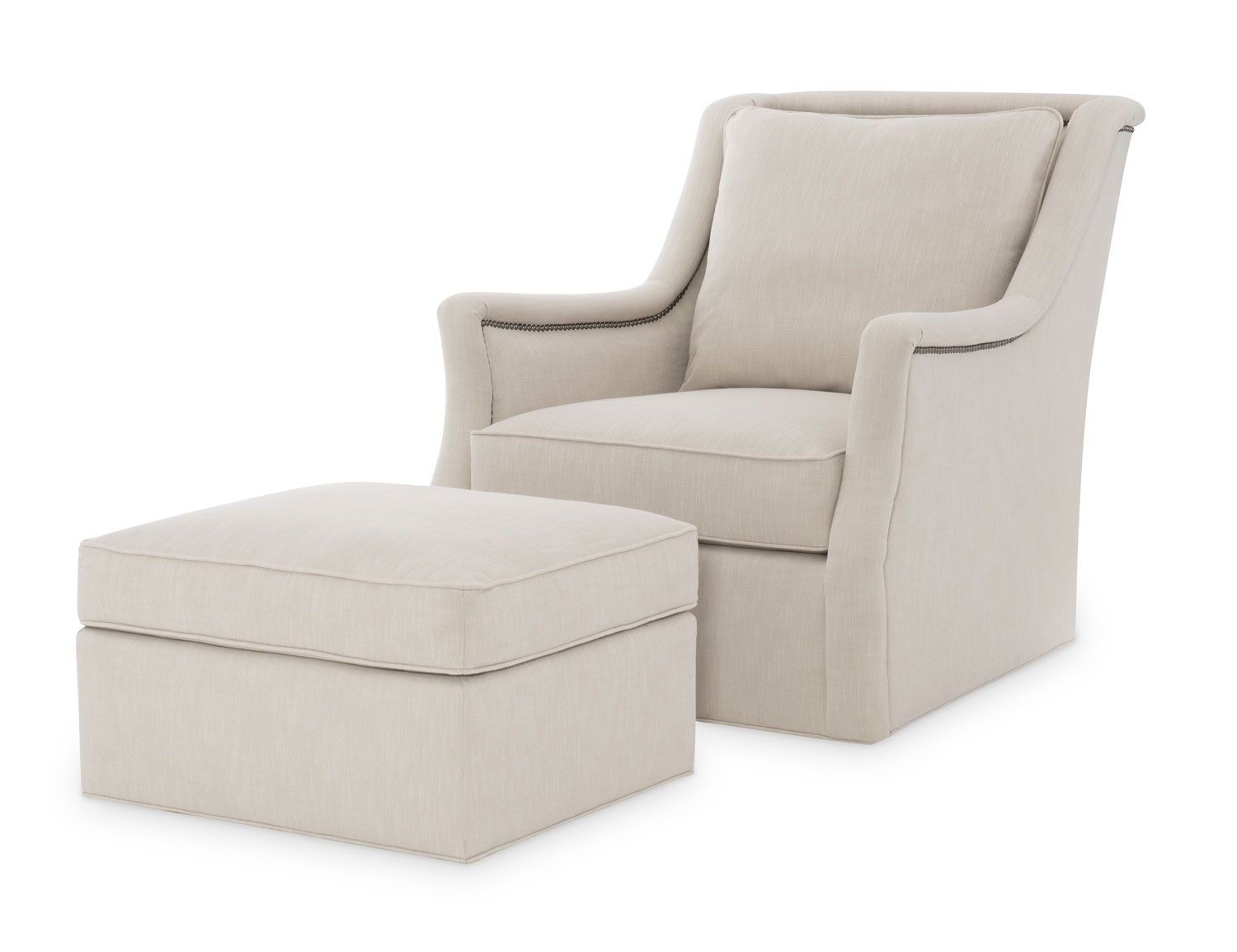 Wesley Hall 499 Perlis Swivel Chair and 499-26 Perlis Ottoman