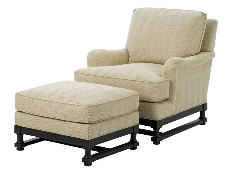 1903 Jackson Chair & Ottoman by Wesley Hall