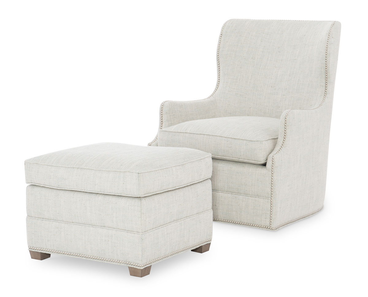 Wesley Hall 497 Boyd Swivel Glider and 497-25 Boyd Ottoman