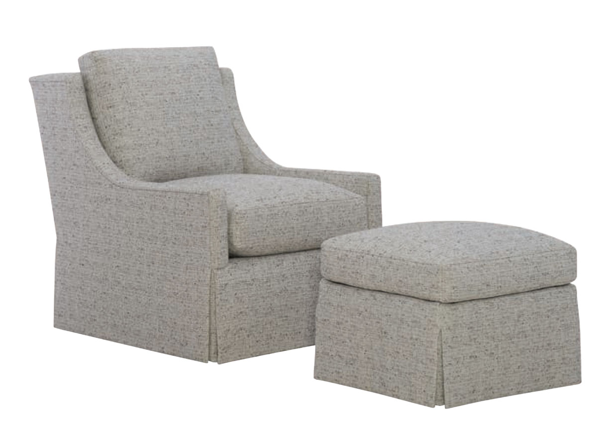 2035 Flynn Chair & Ottoman by Wesley Hall