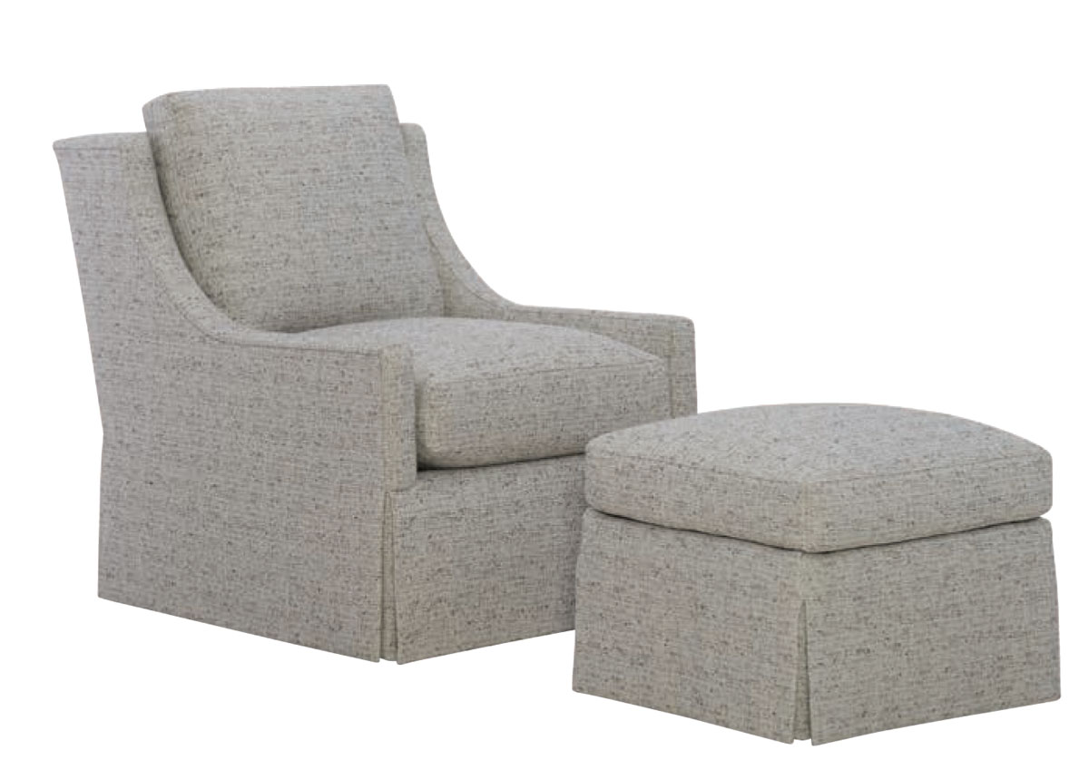 Wesley Hall 2035 Flynn Chair and 2035-22 Flynn Ottoman