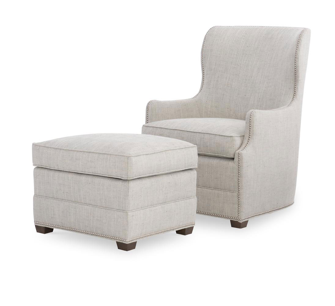 Wesley Hall 496 Keever Chair and 496-25 Keever Ottoman