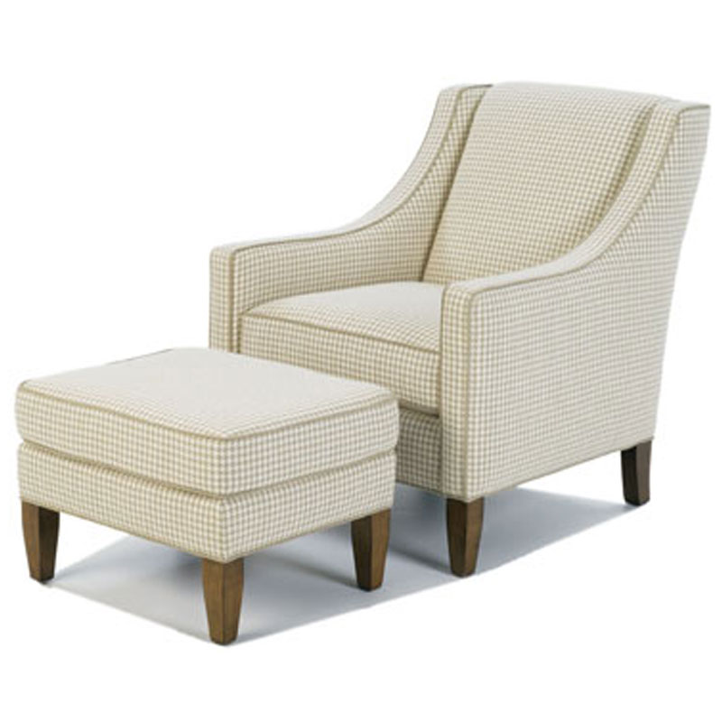 1717 Harris Tight Back Chair & Ottoman by Wesley Hall