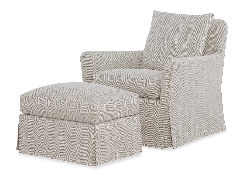 1957 Easton Chair & Ottoman by Wesley Hall