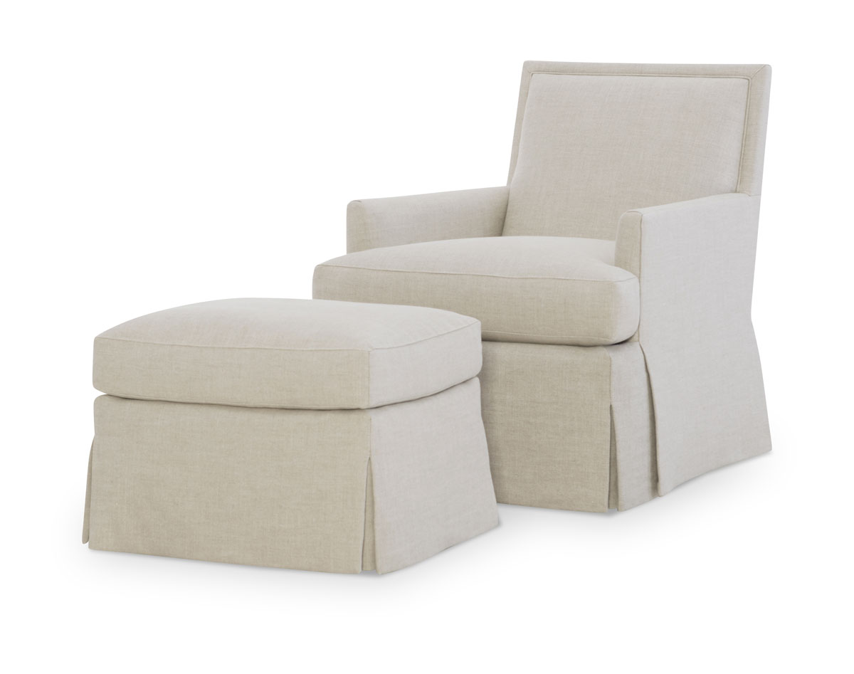 Wesley Hall 544 Mallory Chair and 544-23 Mallory Ottoman