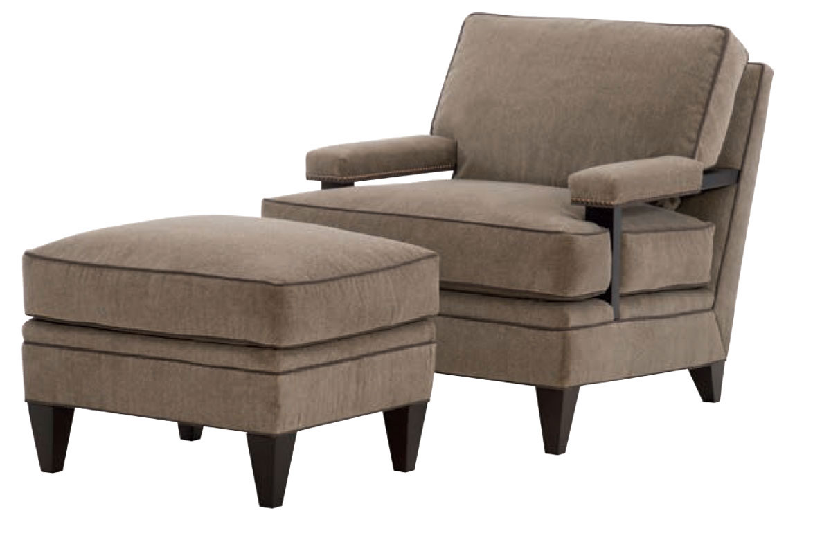 Wesley Hall 569 Arlie Chair and 569-24 Arlie Ottoman