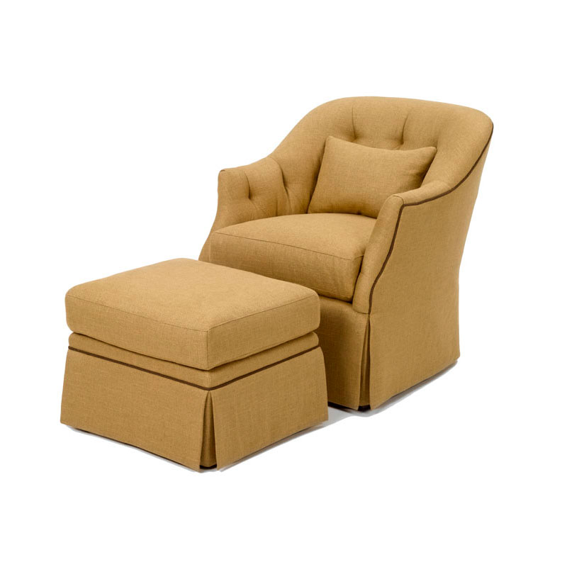 Wesley Hall 683 Kelson Chair and 683-22 Kelson Ottoman