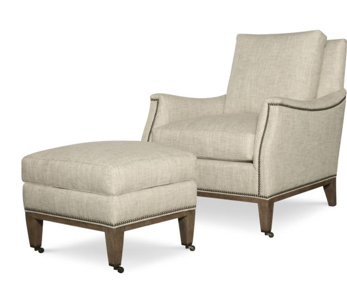 Wesley Hall 542 Galvin Chair and 542-24 Galvin Ottoman