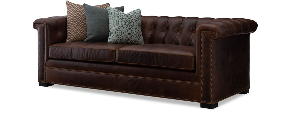 Wesley Hall L2030-89 McGee Leather Sofa 