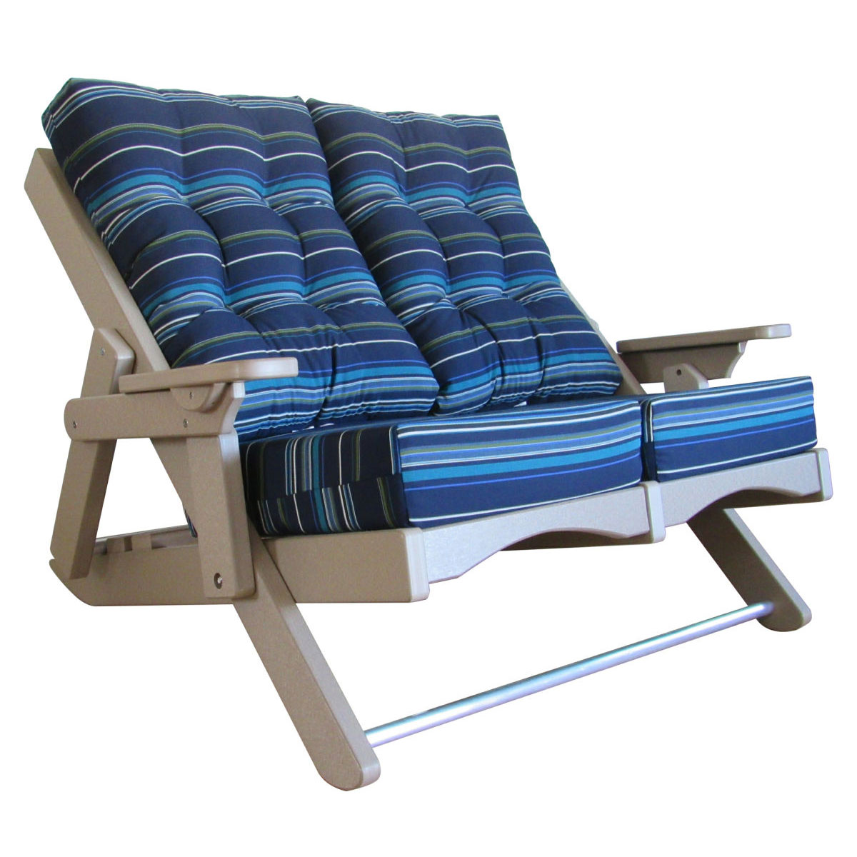 Poly Caribbean Folding Loveseat