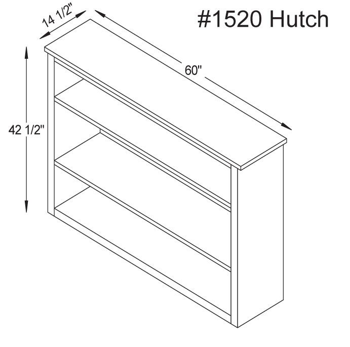 Woodbury Hutch 1520 Dimensions