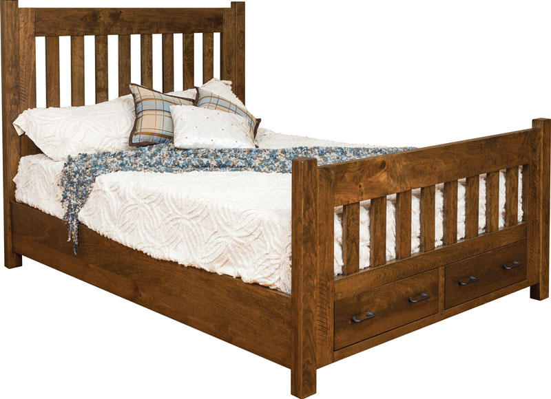 Timber Mill Queen Bed with Storage