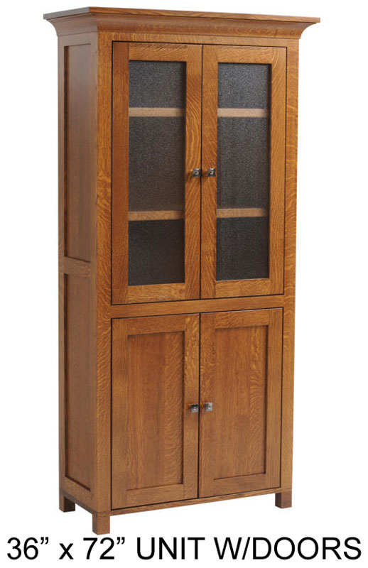 48 Inch Wide Mission Bookcase Ohio Hardwood Furniture