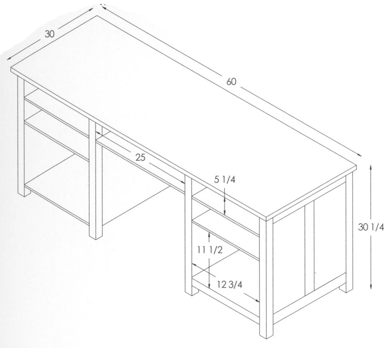 Mission Executive Desk In Solid, What Is Standard Desk Size