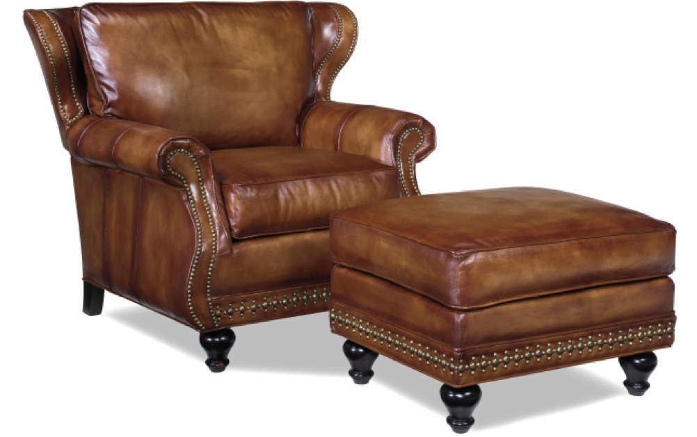 3961 Samson Chair and Ottoman by McKinley Leather